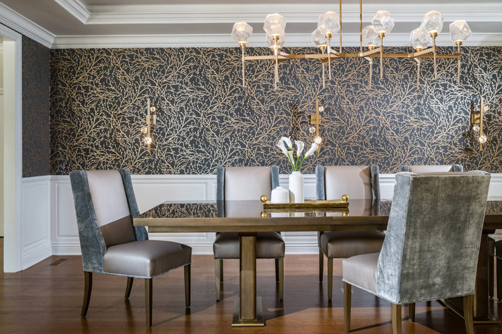 Gem Linear Belvedere Chandelier by Hammerton Studio in a styled interior