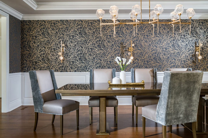 Gem Linear Belvedere Chandelier by Hammerton Studio in a styled interior