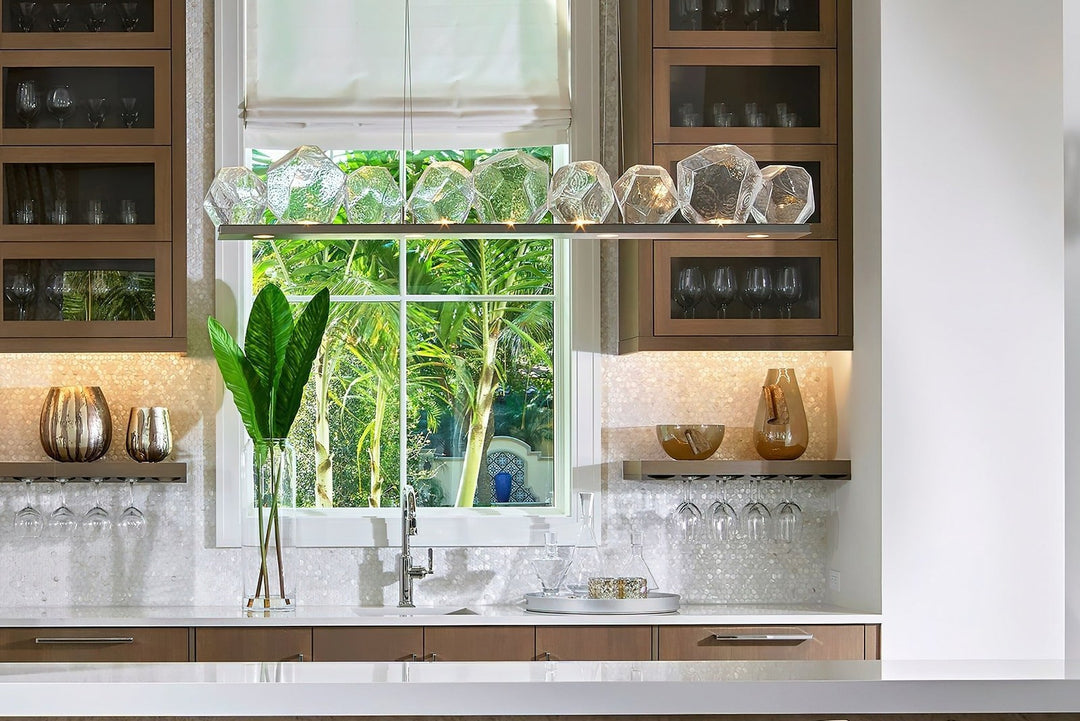 Gem Linear Chandelier by Hammerton Studio in a styled interior