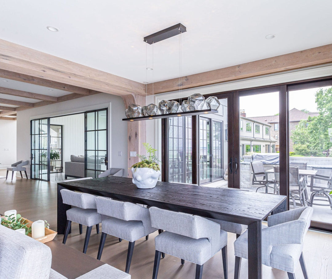 Gem Linear Chandelier by Hammerton Studio in a styled interior