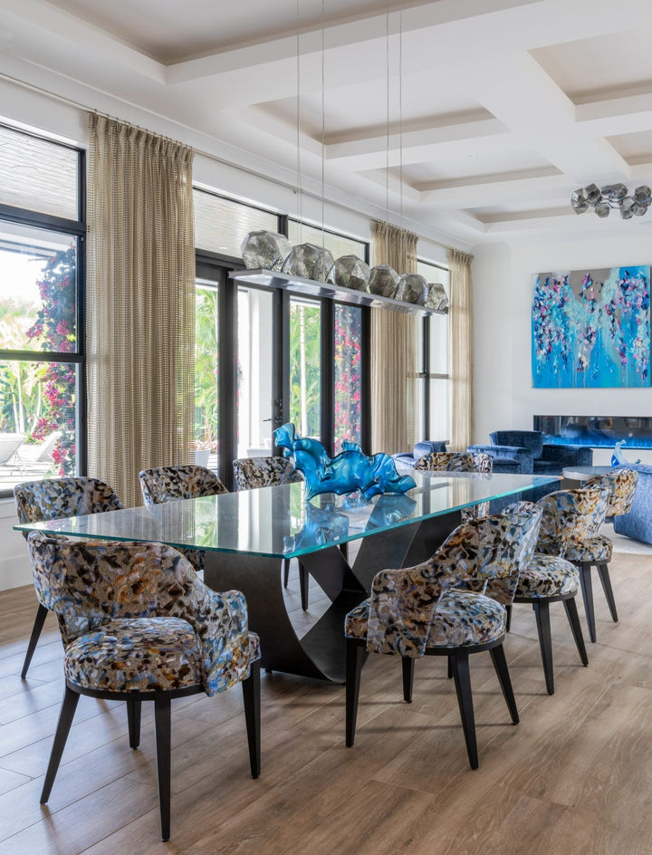Gem Linear Chandelier by Hammerton Studio in a styled interior