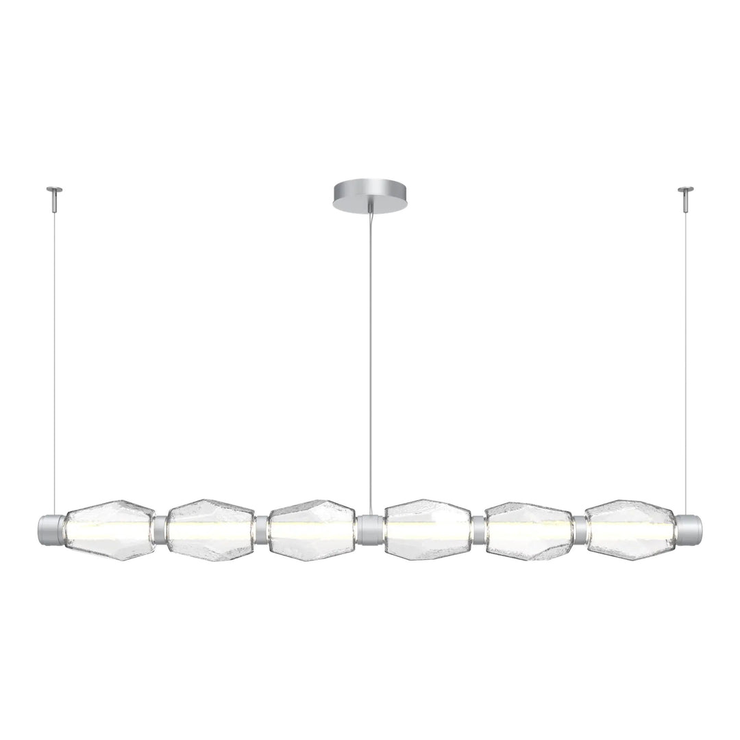 Gem Mandrel Chandelier by Hammerton Studio in Classic Silver with Clear glass (Large)