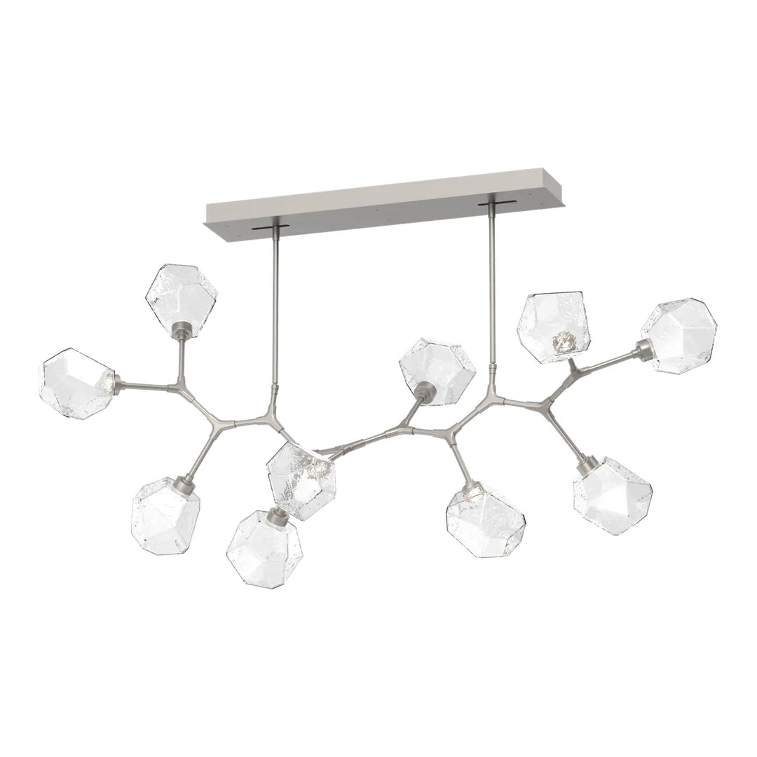 Gem Modern Branch Chandelier by Hammerton Studio in Beige Silver with Clear glass (10 Lights)