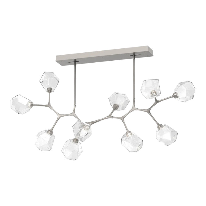 Gem Modern Branch Chandelier by Hammerton Studio in Beige Silver with Clear glass (10 Lights)