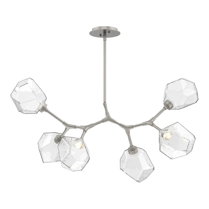 Gem Modern Branch Chandelier by Hammerton Studio in Beige Silver with Clear glass (6 Lights)