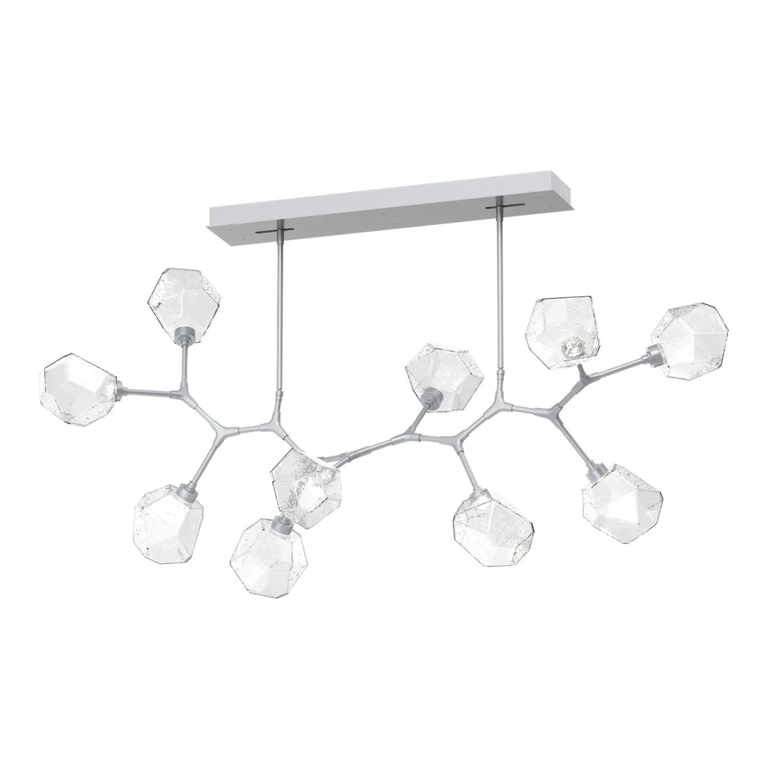Gem Modern Branch Chandelier by Hammerton Studio in Classic Silver with Clear glass (10 Lights)