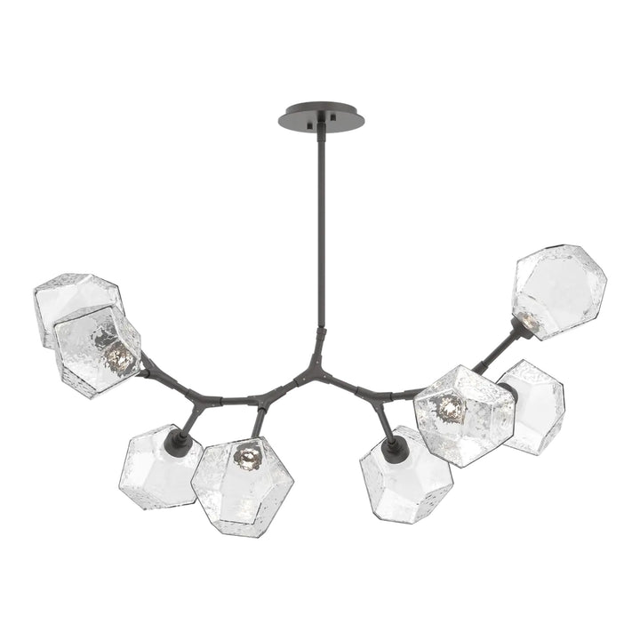 Gem Modern Branch Chandelier by Hammerton Studio in Graphite with Clear glass (8 Lights)