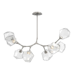 Gem Modern Branch Chandelier by Hammerton Studio in Beige Silver with Clear glass