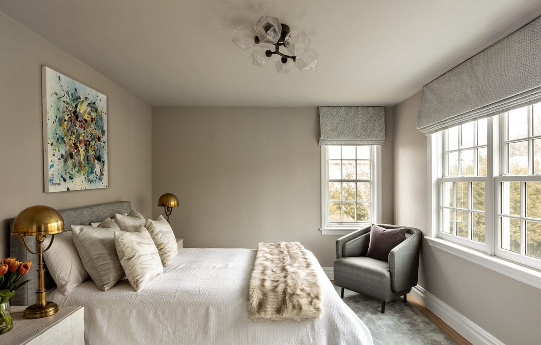 Gem Organic Flush Mount Light by Hammerton Studio in a styled interior