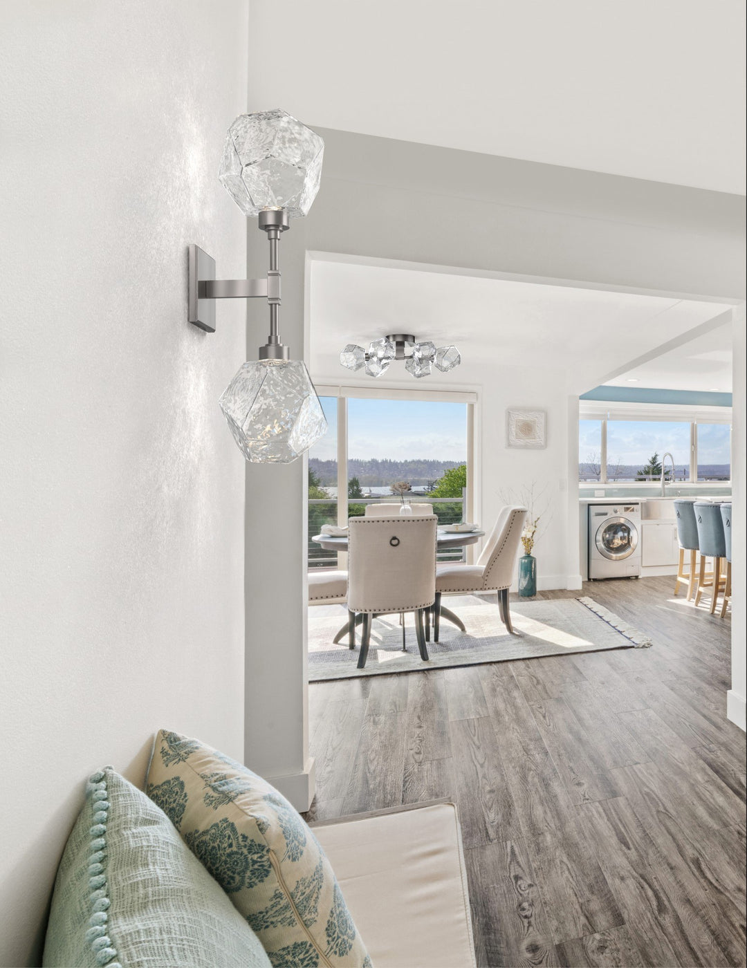 Gem Organic Flush Mount Light by Hammerton Studio in a styled interior