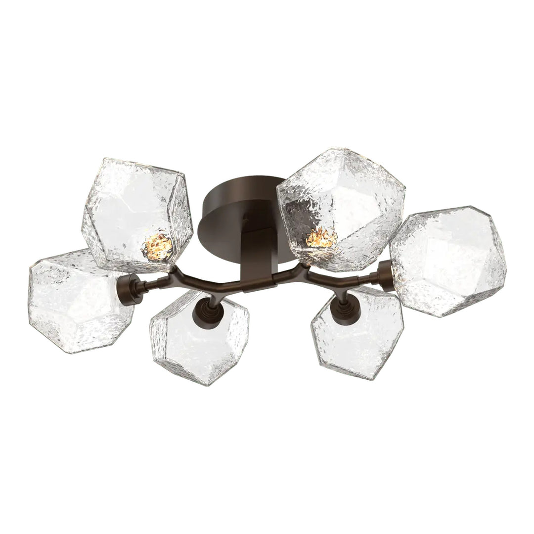 Gem Organic Flush Mount Light by Hammerton Studio in Flat Bronze with Clear glass