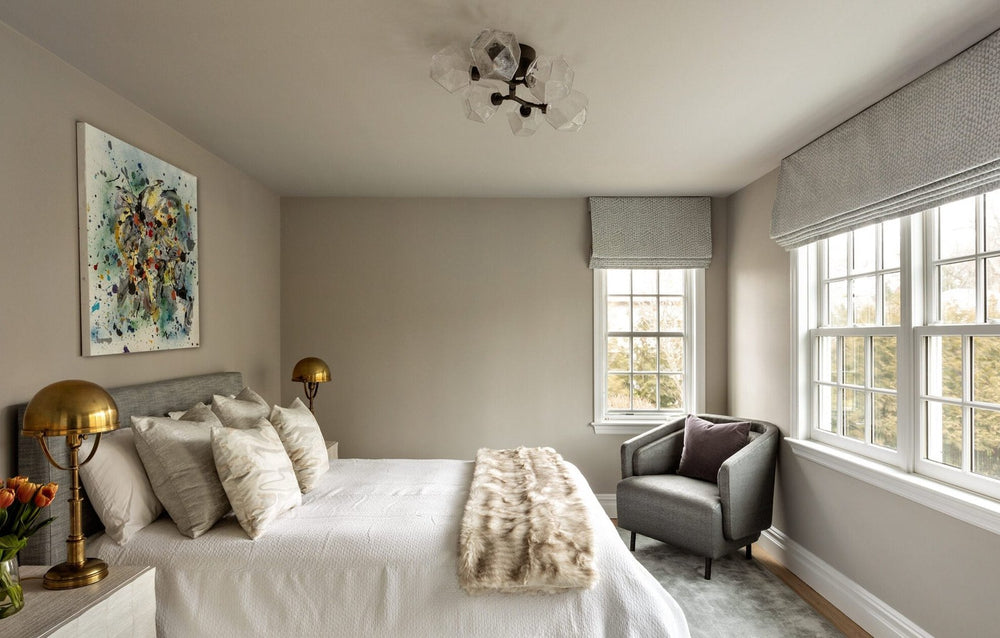 Gem Organic Flush Mount Light by Hammerton Studio in a styled interior