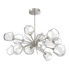 Gem Oval Starburst Chandelier by Hammerton Studio in Beige Silver with Clear glass