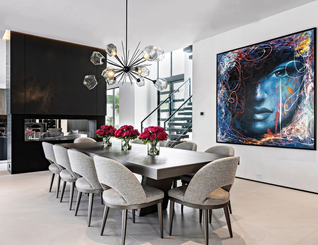Gem Oval Starburst Chandelier by Hammerton Studio in a styled interior
