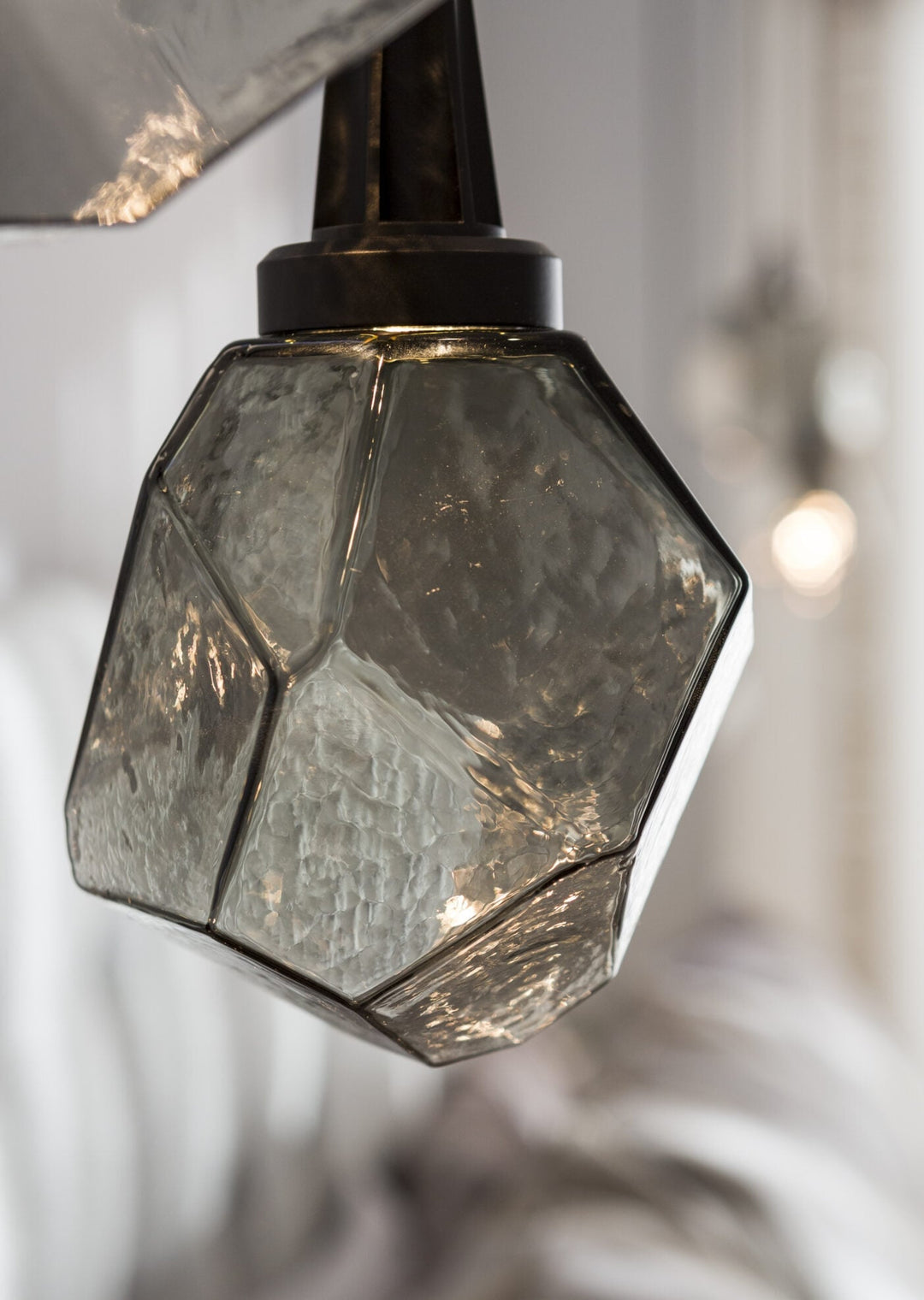 Gem Pendant by Hammerton Studio handblown crystal glass detail