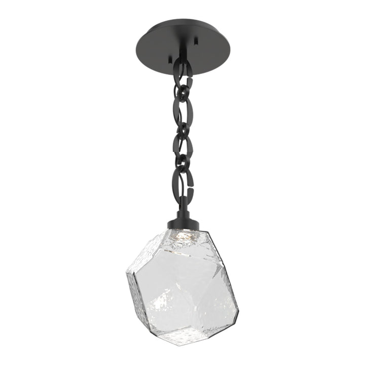 Gem Pendant by Hammerton Studio in Matte Black on Oval Chain