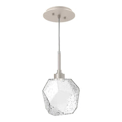 Gem Pendant by Hammerton Studio in Beige Silver with Clear glass