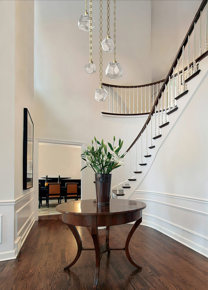 Gem Round Pendant Chandelier by Hammerton Studio in a styled interior