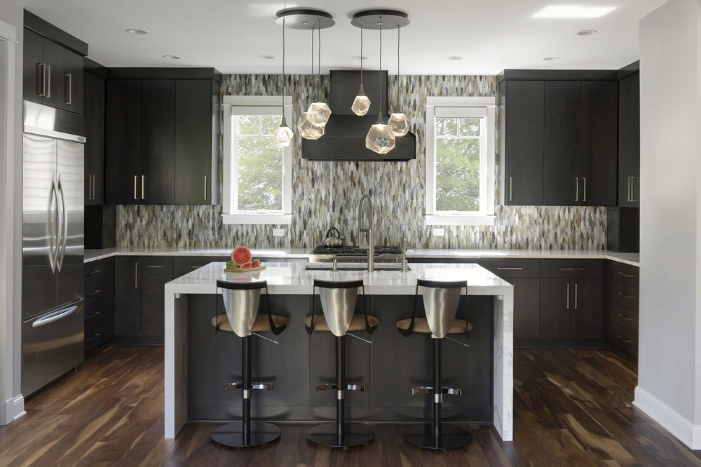 Gem Round Pendant Chandelier by Hammerton Studio in a styled interior