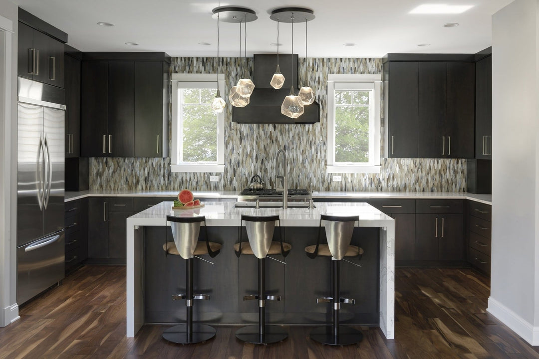 Gem Round Pendant Chandelier by Hammerton Studio in a styled interior
