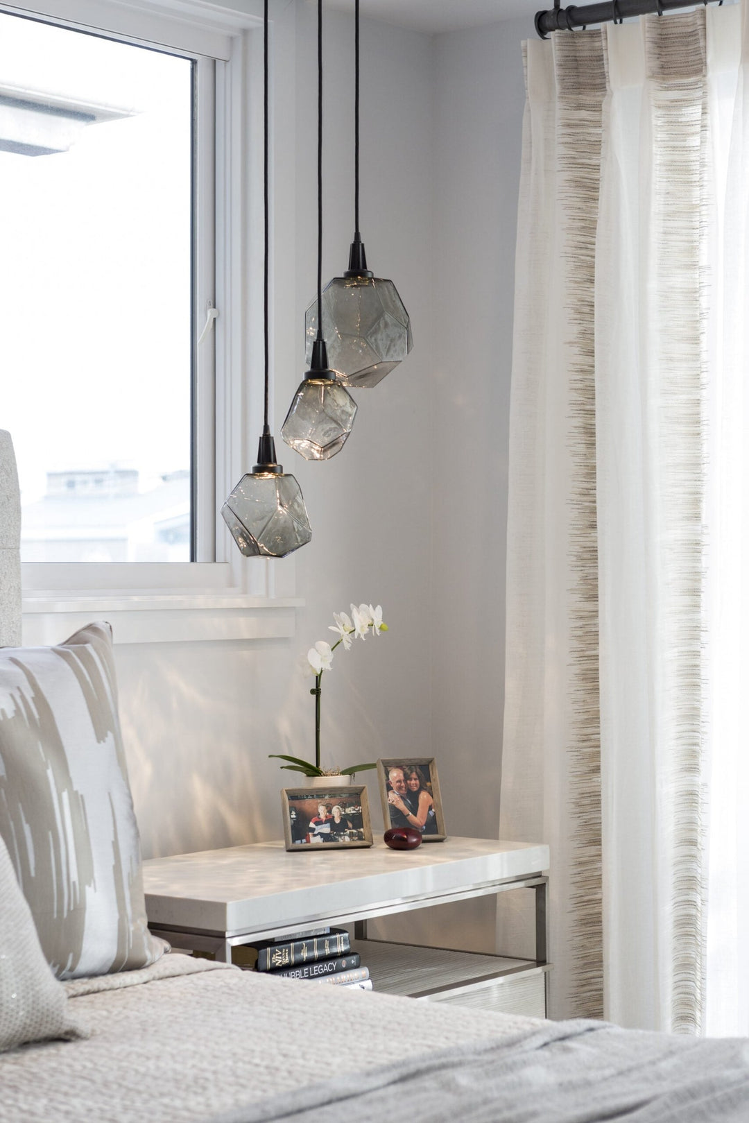 Gem Round Pendant Chandelier by Hammerton Studio in a styled interior