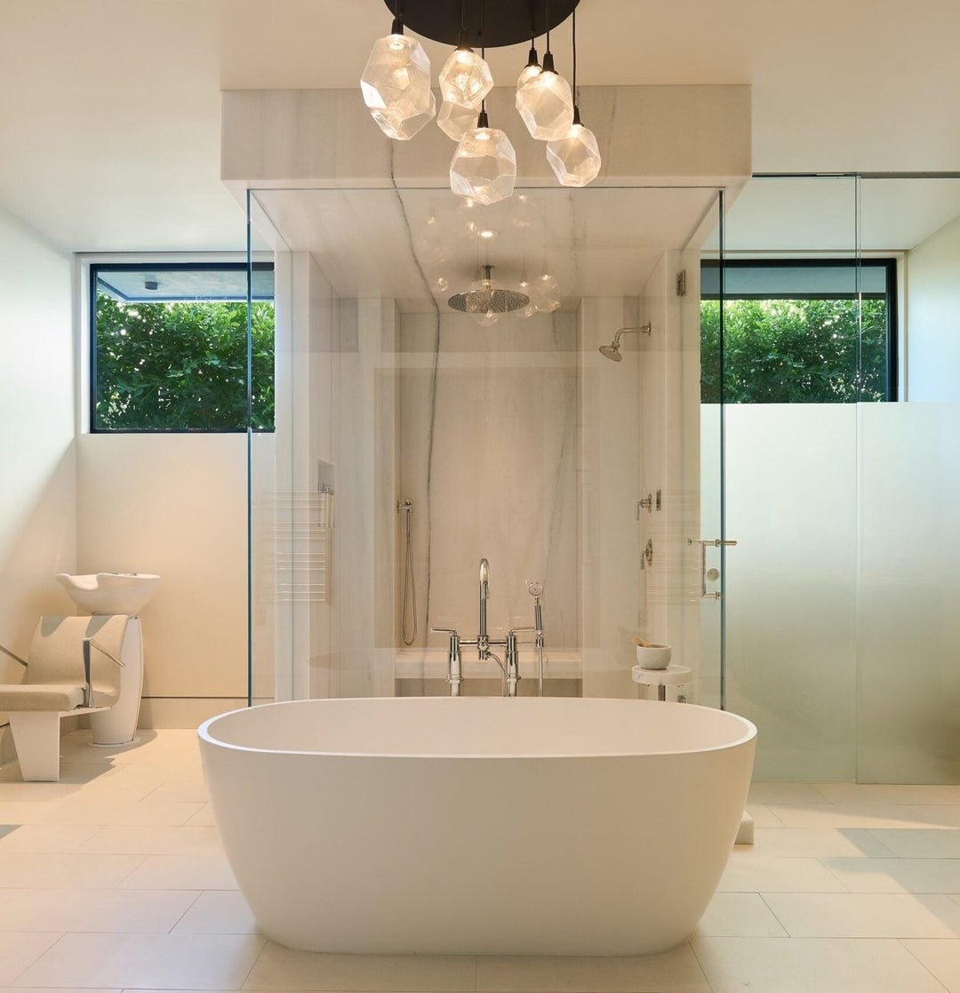 Gem Round Pendant Chandelier by Hammerton Studio in a styled interior