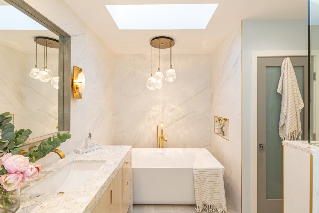 Gem Round Pendant Chandelier by Hammerton Studio in a styled interior