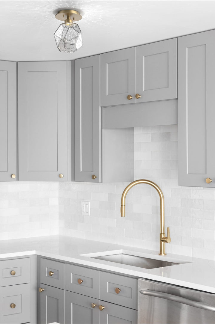 Gem Single Glass Sconce &amp; Flush Mount by Hammerton Studio in a styled interior