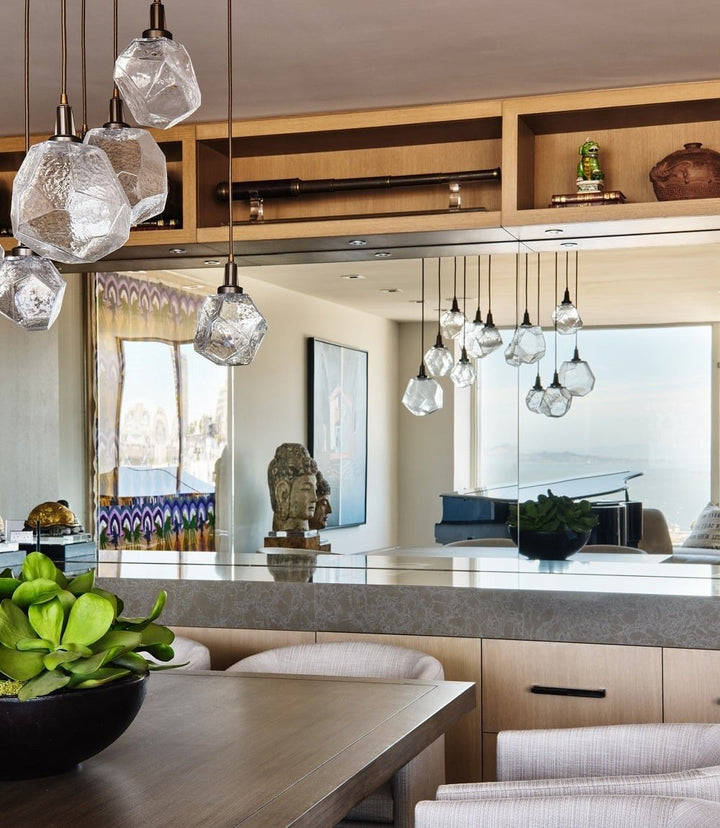Gem Square Pendant Chandelier by Hammerton Studio in a styled interior