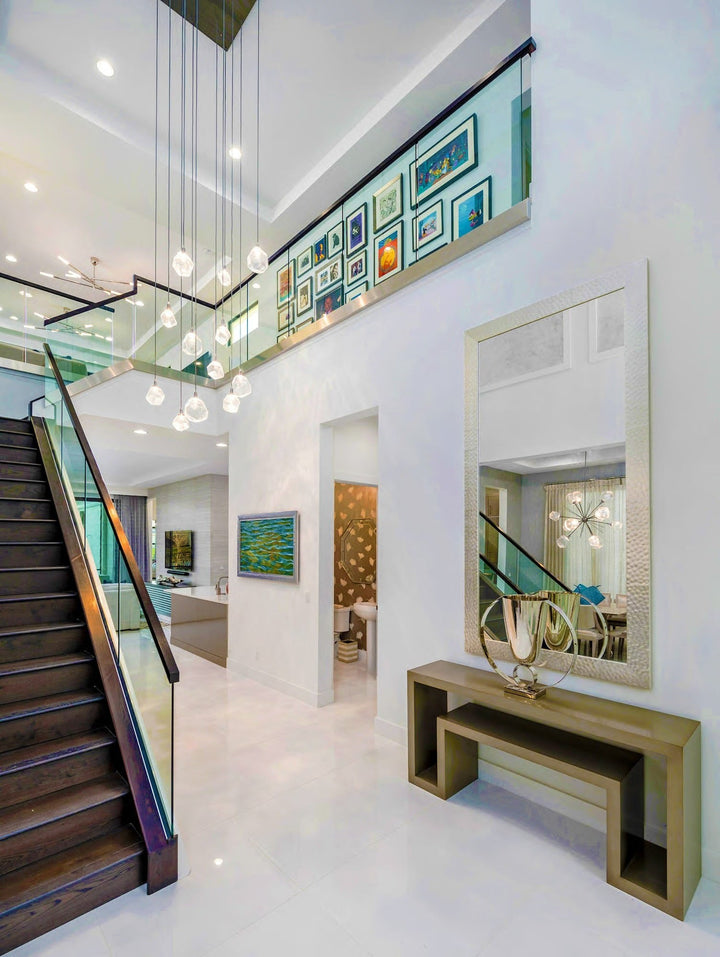 Gem Square Pendant Chandelier by Hammerton Studio in a styled interior