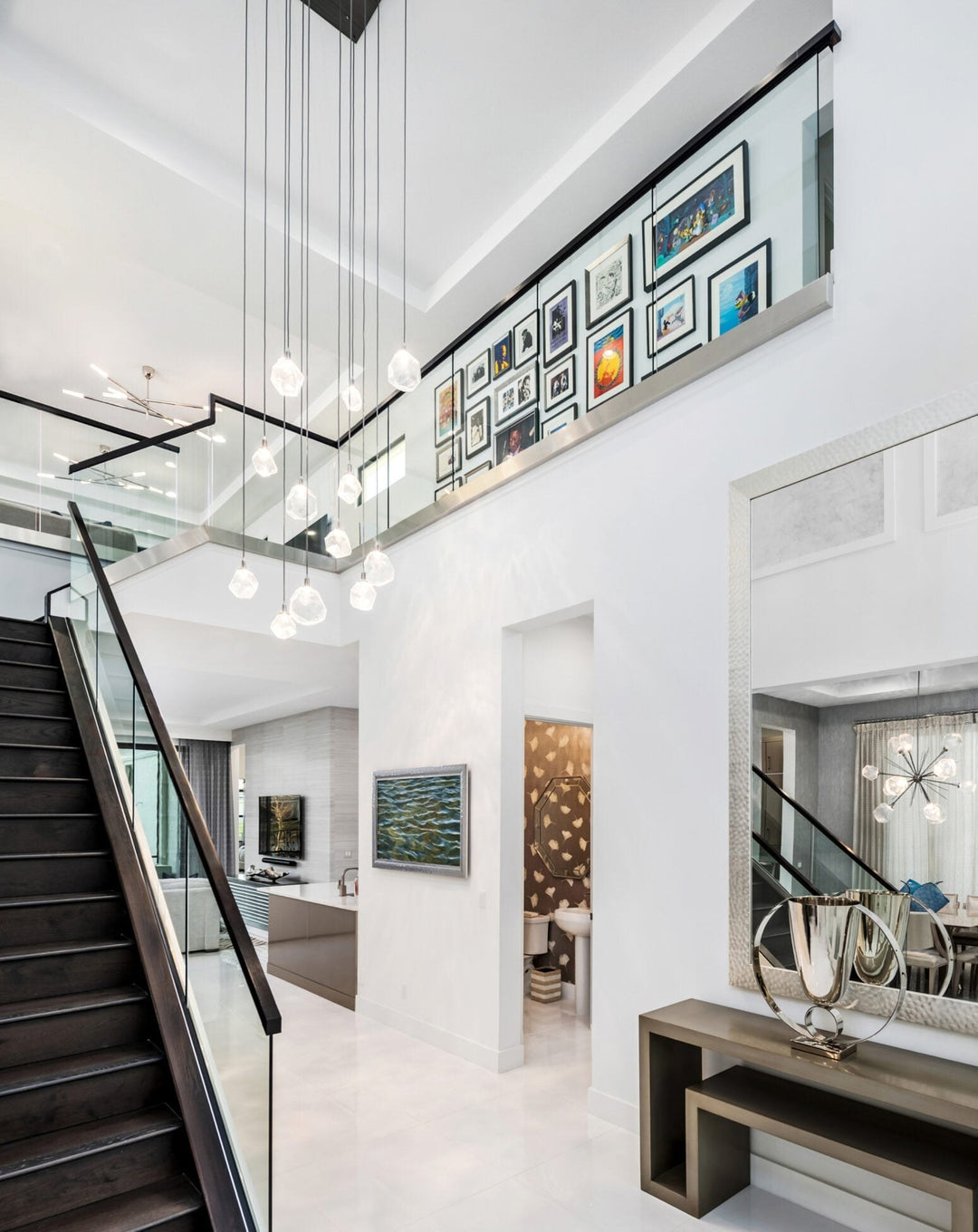 Gem Square Pendant Chandelier by Hammerton Studio in a styled interior