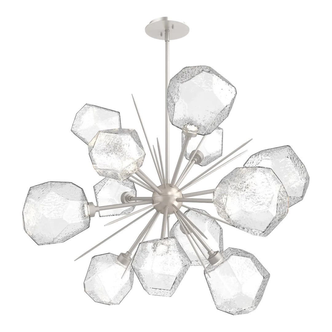 Gem Starburst Chandelier by Hammerton Studio in Beige Silver with Clear glass (Medium)