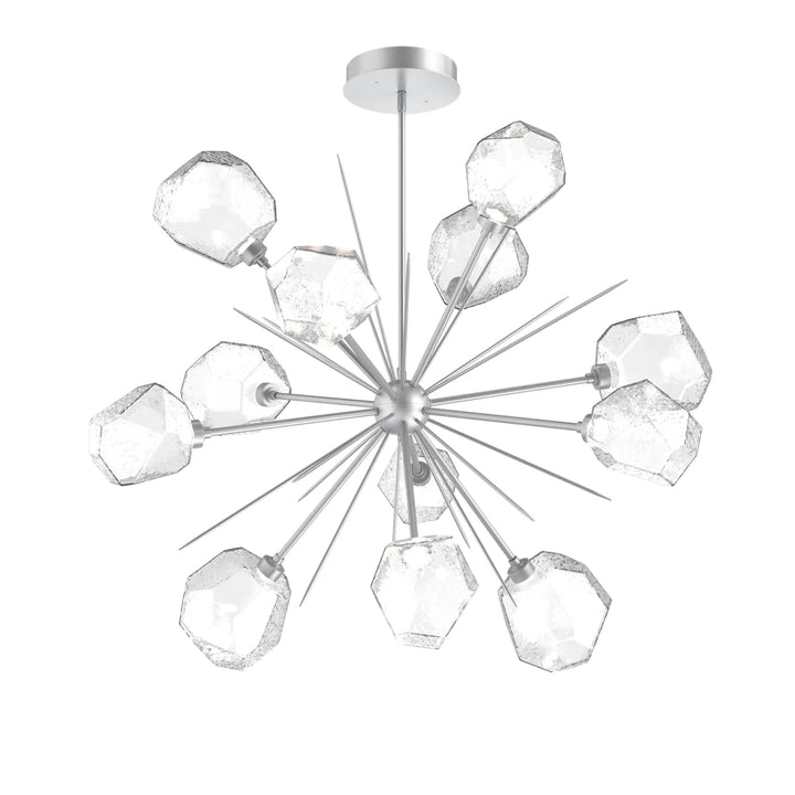 Gem Starburst Chandelier by Hammerton Studio in Classic Silver with Clear glass (Large)