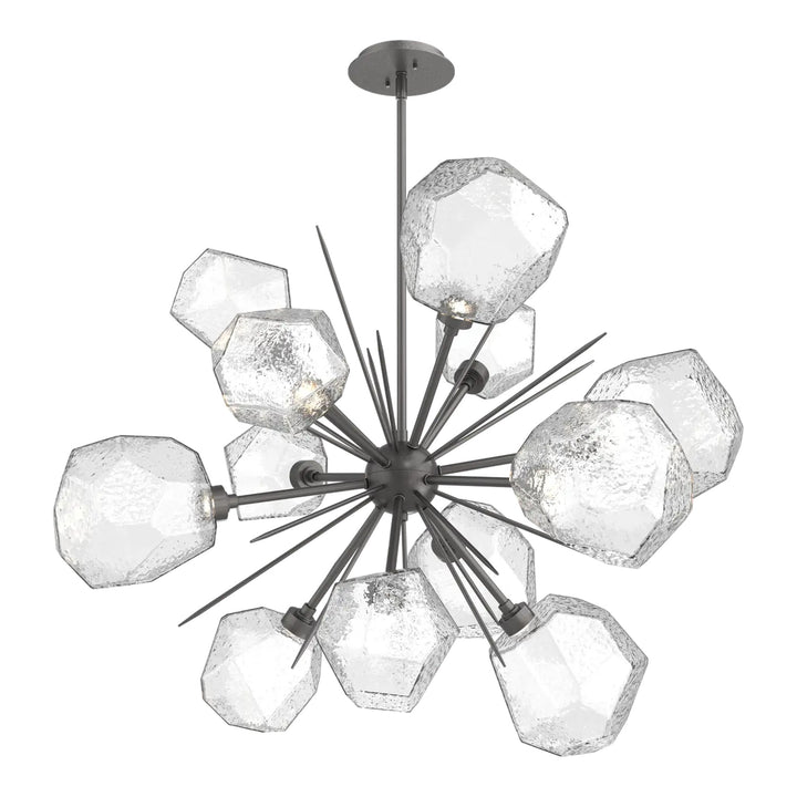Gem Starburst Chandelier by Hammerton Studio in Graphite with Clear glass (Medium)