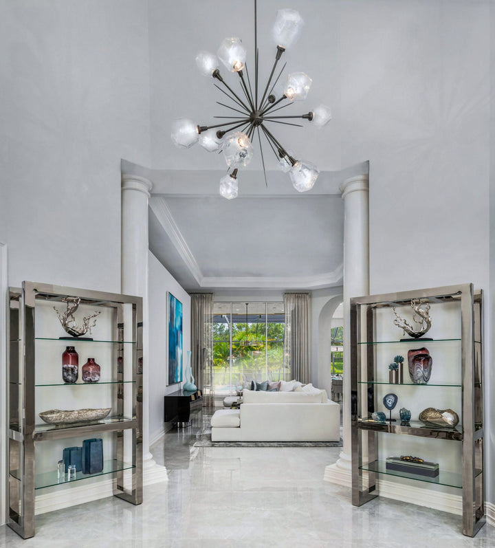 Gem Starburst Chandelier by Hammerton Studio in a styled interior
