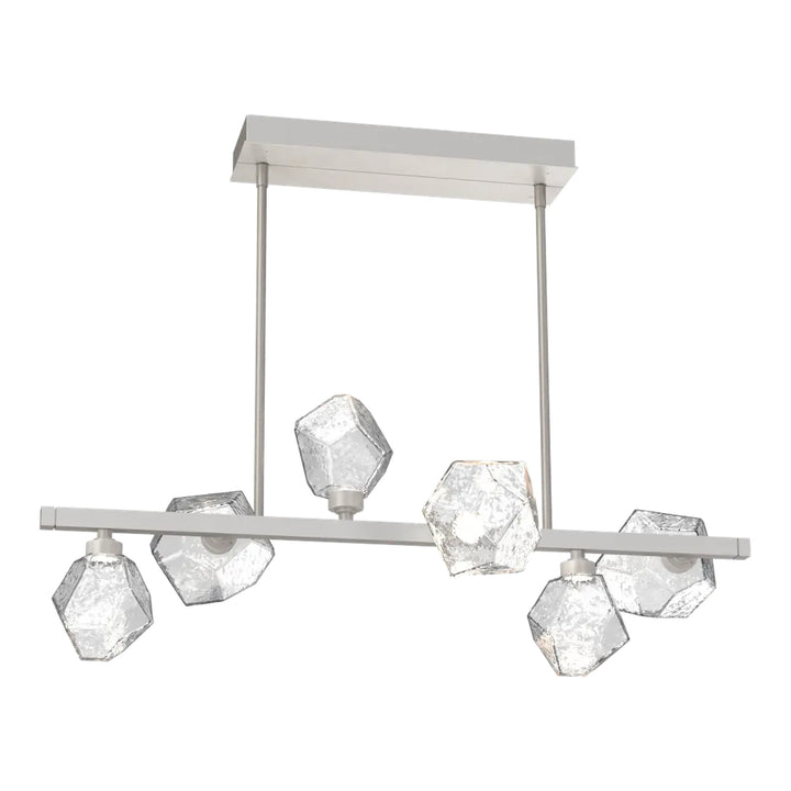 Gem Twisted Branch Chandelier by Hammerton Studio in Beige Silver with Clear glass (6 Lights)