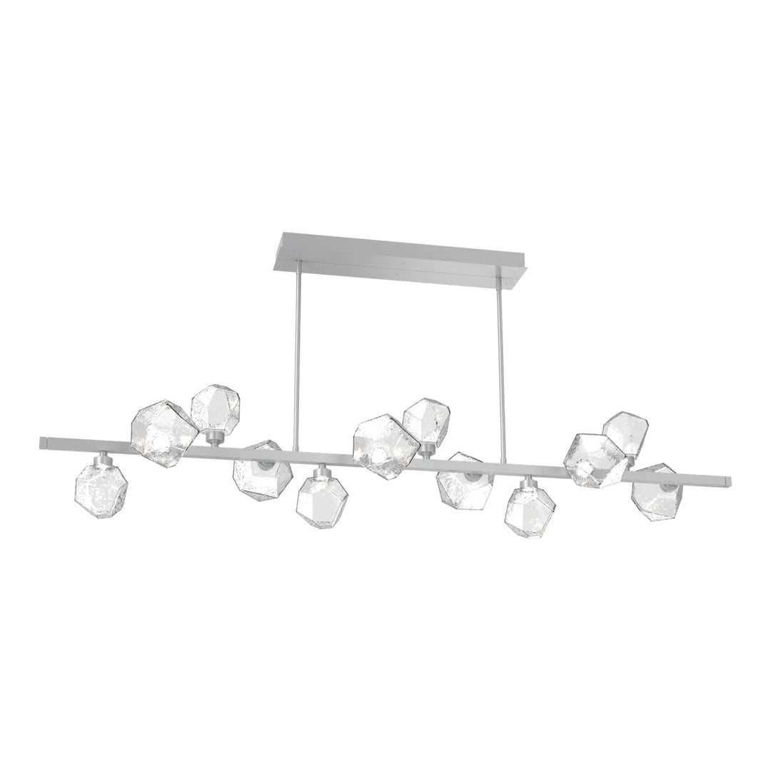 Gem Twisted Branch Chandelier by Hammerton Studio in Classic Silver with Clear glass (12 Lights)