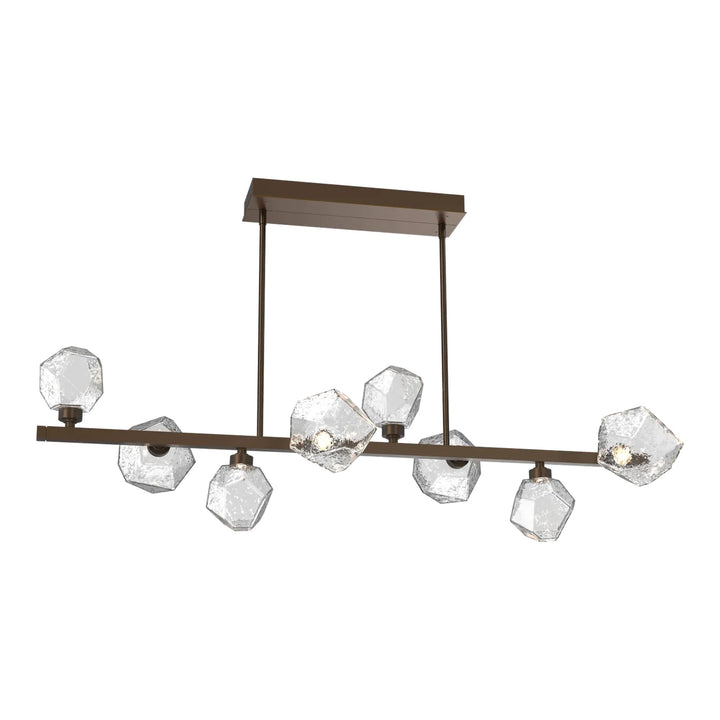 Gem Twisted Branch Chandelier by Hammerton Studio in Flat Bronze with Clear glass (8 Lights)