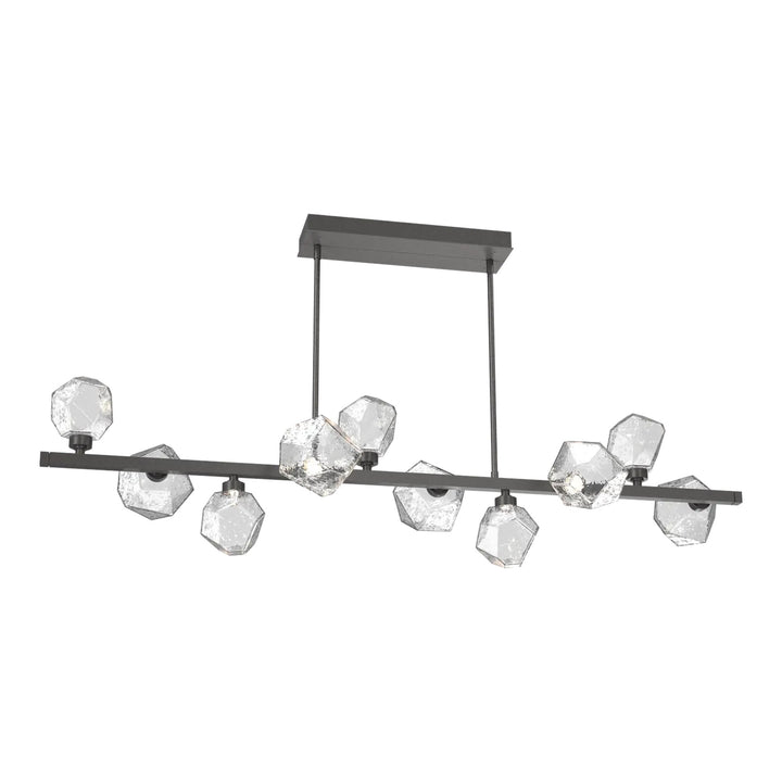 Gem Twisted Branch Chandelier by Hammerton Studio in Graphite with Clear glass (10 Lights)