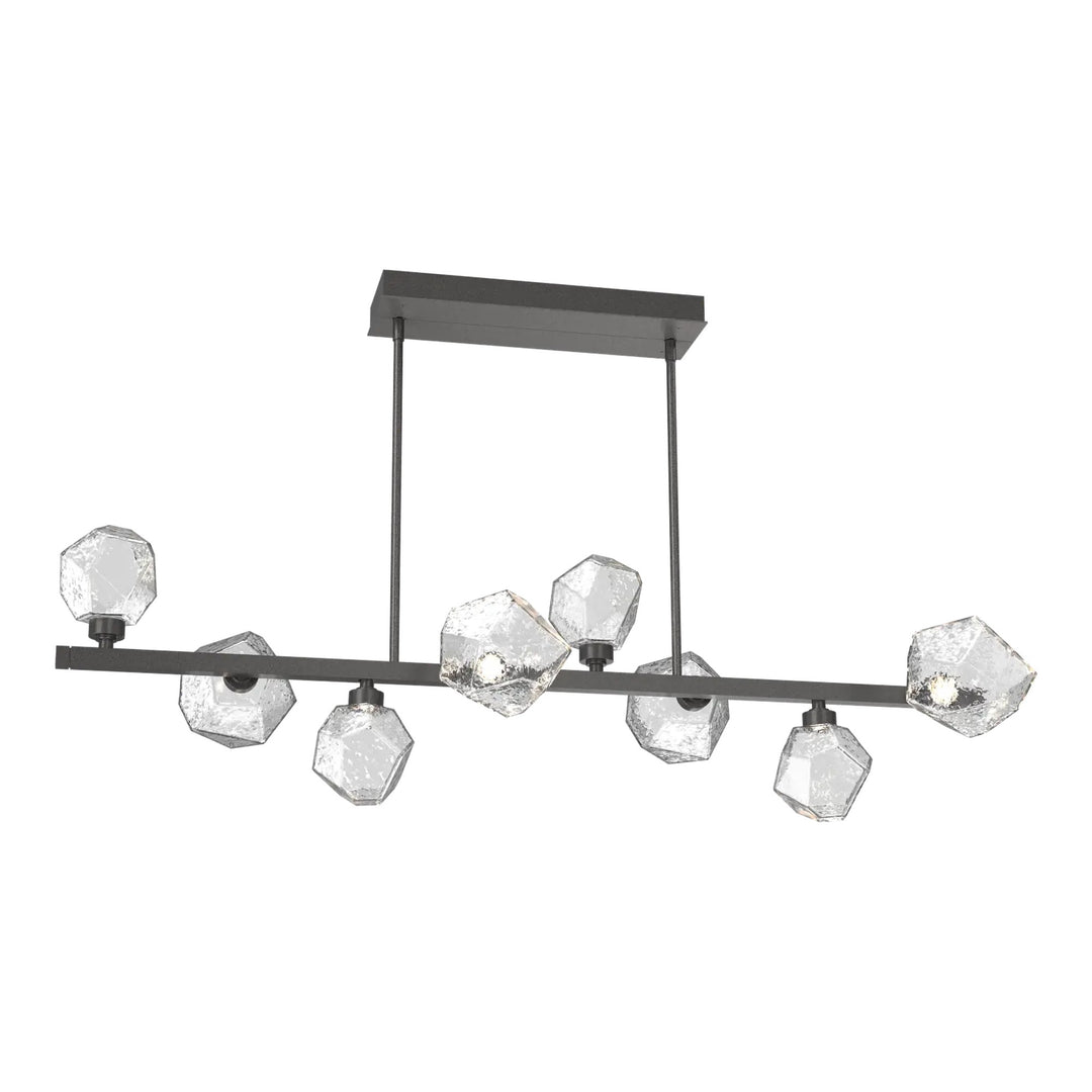 Gem Twisted Branch Chandelier by Hammerton Studio in Graphite with Clear glass (8 Lights)