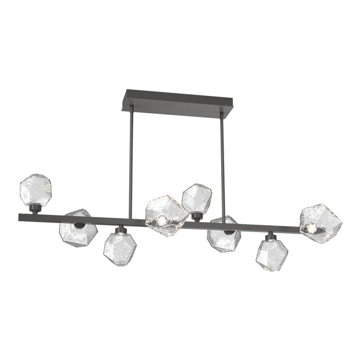 Gem Twisted Branch Chandelier by Hammerton Studio in Graphite with Clear glass (8 Lights)