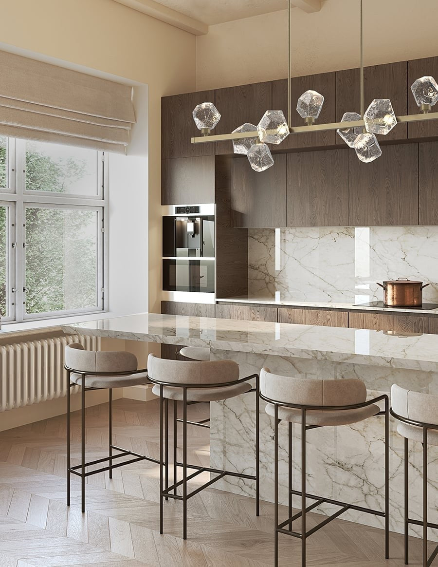 Gem Twisted Branch Chandelier by Hammerton Studio in a styled interior