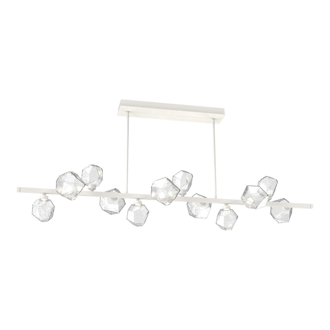 Gem Twisted Branch Chandelier by Hammerton Studio in Salt White with Clear glass (12 Lights)