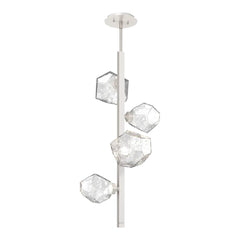 Gem Twisted Vine Chandelier by Hammerton Studio in Beige Silver with Clear glass (4 Lights)