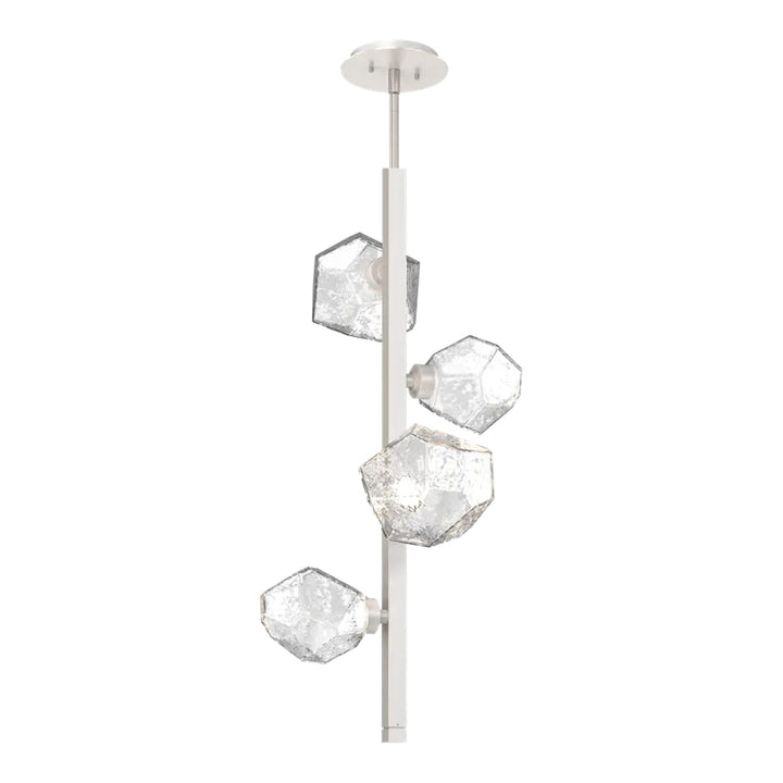 Gem Twisted Vine Chandelier by Hammerton Studio in Beige Silver with Clear glass (4 Lights)
