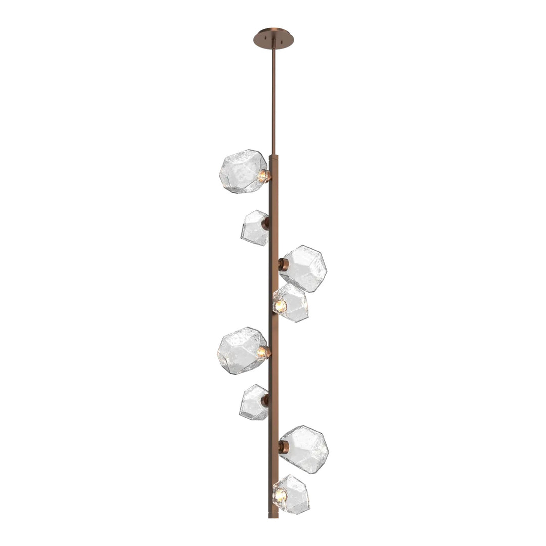 Gem Twisted Vine Chandelier by Hammerton Studio in Burnished Bronze with Clear glass (8 Lights)