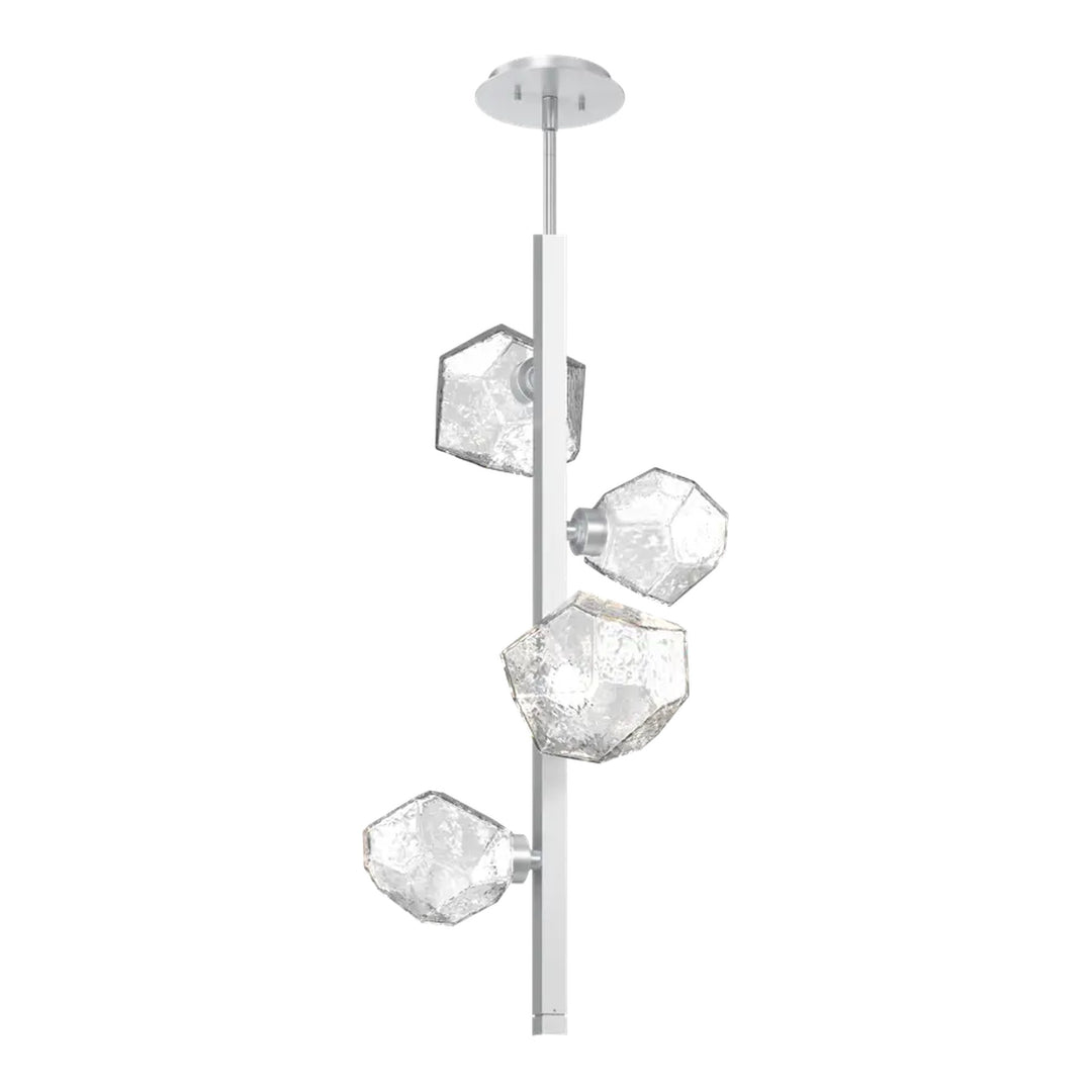 Gem Twisted Vine Chandelier by Hammerton Studio in Classic Silver with Clear glass (4 Lights)