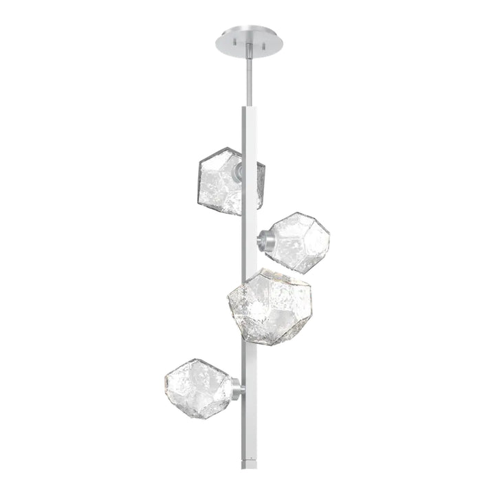 Gem Twisted Vine Chandelier by Hammerton Studio in Classic Silver with Clear glass (4 Lights)