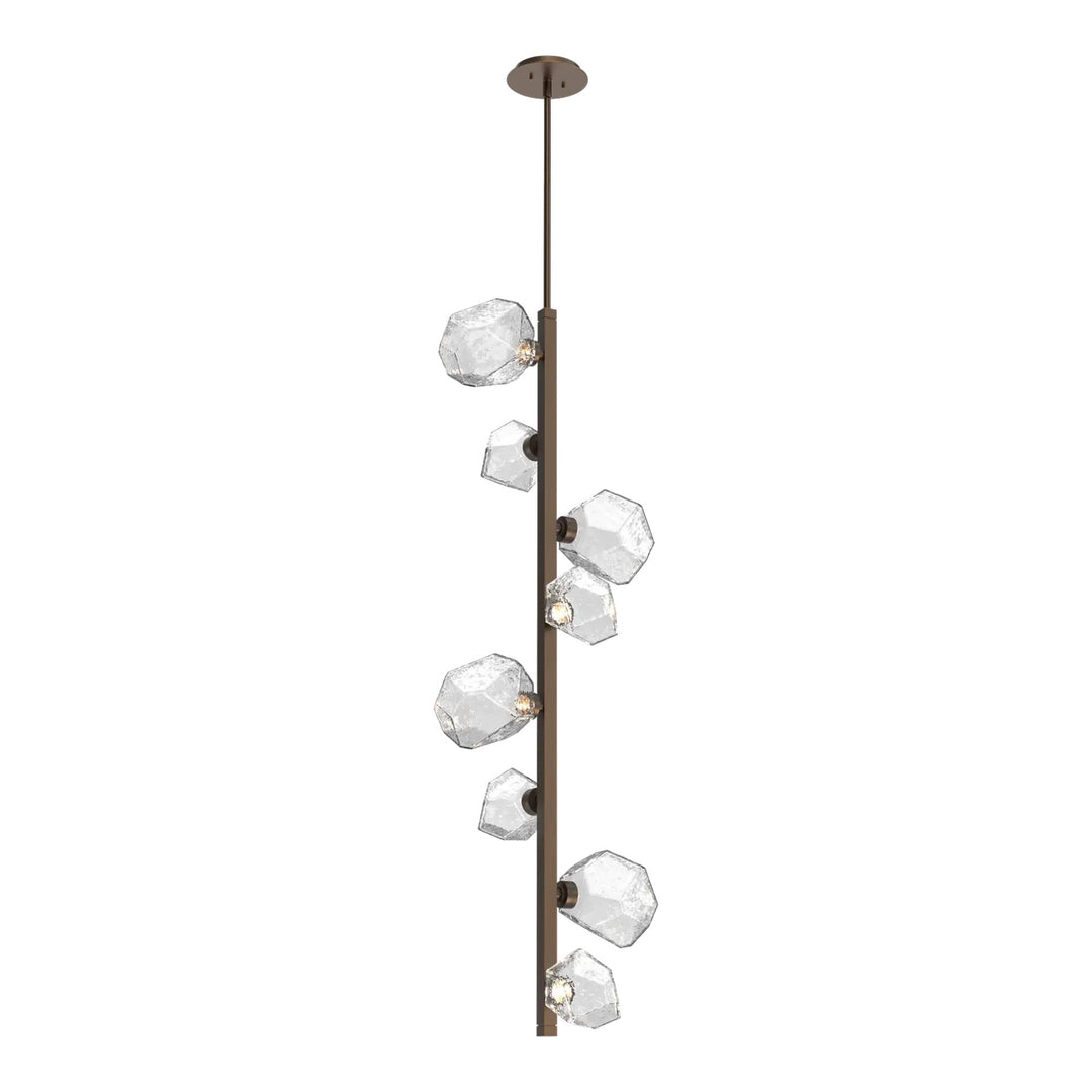 Gem Twisted Vine Chandelier by Hammerton Studio in Flat Bronze with Clear glass (8 Lights)