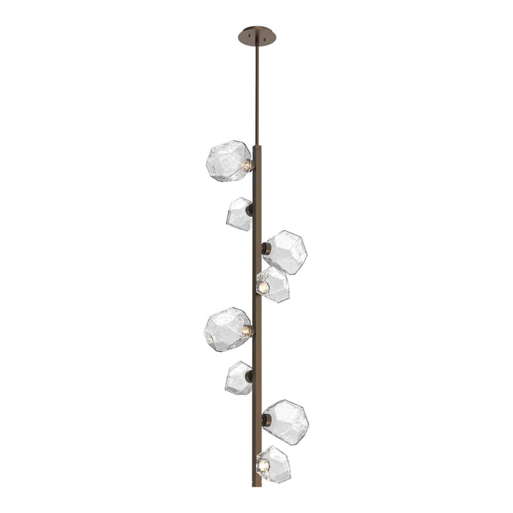 Gem Twisted Vine Chandelier by Hammerton Studio in Flat Bronze with Clear glass (8 Lights)